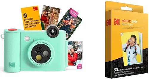 Miniatura 17 de Kodak Smile+ Paquete de regalo para cámara e impresora digital instantánea 2 en 1 + estuche + papel fotográfico Zink 2 x 3 con parte trasera Rojo