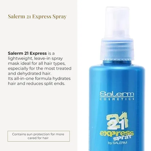 Miniatura 2 de SALERM - Mascarilla sin enjuague - Salerm 21 Express Spray - 6.4 fl oz - con proteína de seda - Repara el cabello dañado - Hidrata el cabello