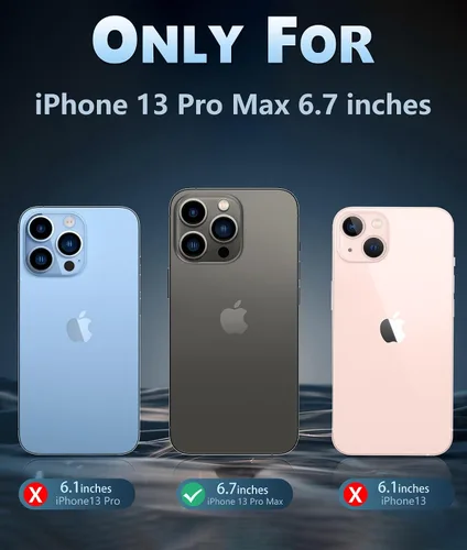 Miniatura 619 de FNTCASE Funda para iPhone 13 Pro-Max: Fundas magnéticas transparentes compatibles con Magsafe Slim anti amarillamiento protección contra caídas
