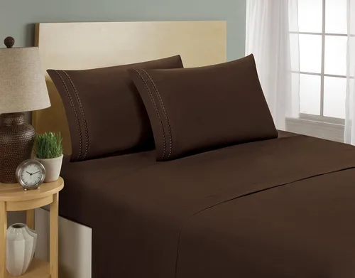 Miniatura 18 de ¡Juego de sábanas de lujo de 4 piezas en Amazon! Diseño de calidad egipcia con 1500 hilos Elegant Comfort - Resistente a las arrugas y al Morado