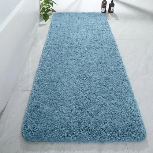 Miniatura 43 de AROGAN Tapete Largo de Baño de Lujo, 24 x 17 Pulgadas, Grueso, Suave y Absorbente, Antideslizante, Respaldo de Goma, Alfombras de Secado Rápido