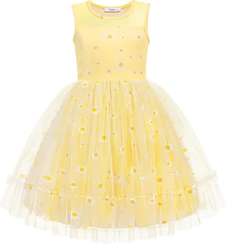 Miniatura 20 de Arshiner Vestido Formal Sin Mangas para Niños Pequeños, Vestido de Tul de Brillo Elegante y Bonito, Vestido de Fiesta, Vacaciones, Vestidos