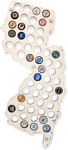 Miniatura 12 de Torched Mapa de tapa de cerveza de Virginia Occidental, soporte de tapa de cerveza de los Estados Unidos, decoración de pared, regalo para amantes