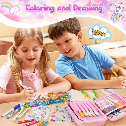 Miniatura 7 de CGBOOM Juego de marcadores perfumados con bonito estuche para niños, 40 marcadores de pintura como suministros de arte y regalo de creatividad