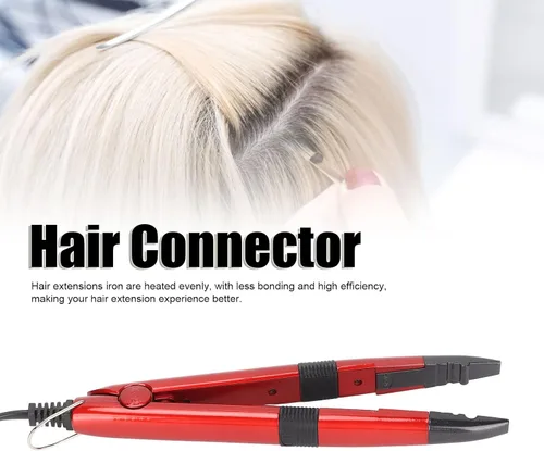 Miniatura 2 de Hierro de extensión de cabello, conector ergonómico de regulación de temperatura, conector de extensión de cabello, herramienta de hierro, varita