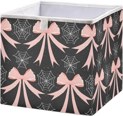 Miniatura 45 de Bolaz Organizadores de armario con hojas de otoño, conos de pino, cubos de almacenamiento, cestas para estantes para el hogar, habitación, oficina