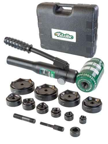 Miniatura 6 de Kit de perforadora hidráulica con destornillador de hoyuelos 1/2 a 2 pulgadas Juego de herramientas con perforadora de agujeros para conductos