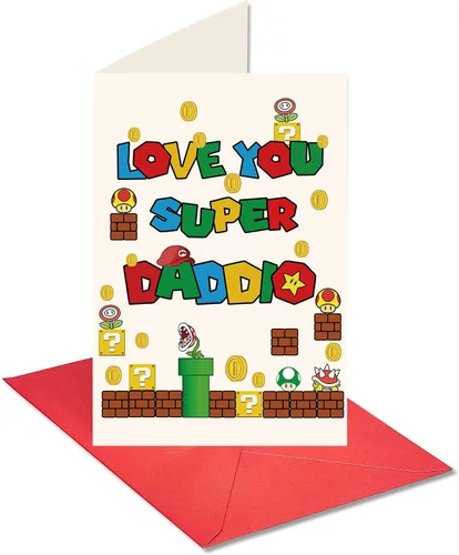 Miniatura 7 de Divertida tarjeta del día del padre con sobre, tarjeta de Super Daddio para papá, papá, abuelo, tarjeta de felicitación del día del padre de hijo