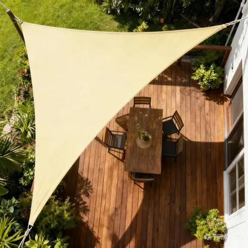 Miniatura 24 de Parasol triangular 12 x 12 x 12 pies, toldo estilo vela, bloqueador de UV para patio y exterior, de la marca LyShade, Azul cadete