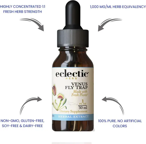 Miniatura 5 de Eclectic Institute Extracto de trampa para moscas Venus liofilizado y fresco crudo 1 fl oz (1.0 fl oz)