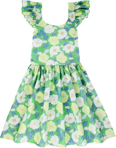 Miniatura 131 de Vestido de verano para niña, de algodón, con diseño floral