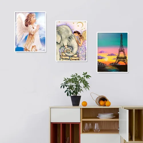 Miniatura 6 de AiYuanzsh Paquete de 10 kits de pintura de diamante cuadrado 5D para adultos, kits de arte de diamantes cuadrados de taladro completo, paisaje