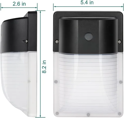 Miniatura 4 de kadision Mini paquete de pared LED con fotocélula del atardecer al amanecer, 13 W, 5000 K, 1430 lm (equivalente incandescente de 100 W), accesorio