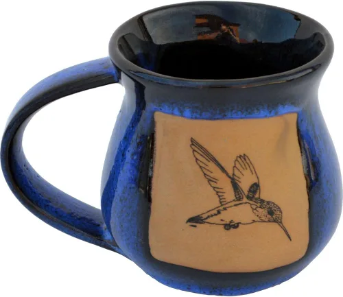 Miniatura 9 de ALWAYS AZUL POTTERY Taza de colibrí en esmalte Azulscape – Taza de café de cerámica hecha a mano – Elegante y único vaso artístico hecho a mano