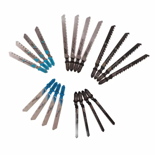 Juego de 20 hojas de sierra de calar T118A T118B T118G T218A T111C T119BO T119B HSS Surtido T Shank Hojas de sierra de corte rápido para madera
