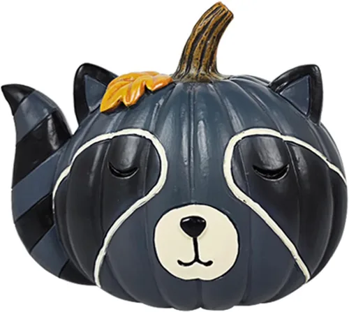 Miniatura 8 de BULINGNA Estatua de calabaza de animales de dibujos animados, escultura de resina pequeña, adorno de escritorio, decoración del hogar, Halloween