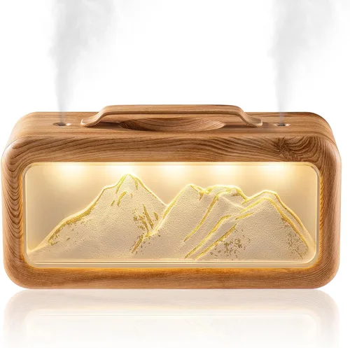 HEEYCEM Humidificadores para dormitorio, humidificador de niebla fría de 21.1 onzas líquidas con luz nocturna, funcionamiento silencioso de 23 dB,