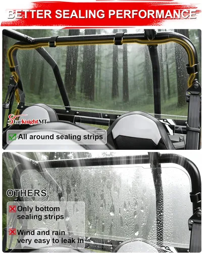 Miniatura 3 de StarknightMT RZR - Ventana trasera transparente para parabrisas compatible con Polaris Razor XP 1000/4 1000/Turbo/Turbo4 2014-2023, accesorios