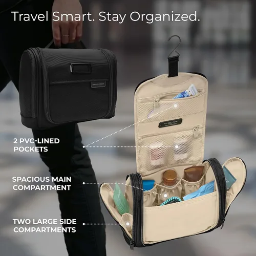 Miniatura 3 de Briggs & Riley Kit de aseo – Bolsas de viaje para mujeres y hombres, organizador para vacaciones, kit Dopp para accesorios de baño, maquillaje