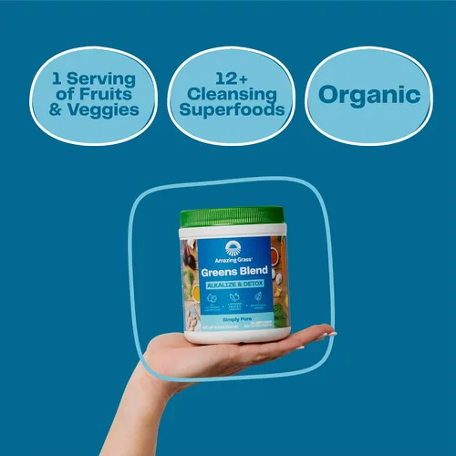 Miniatura 3 de Amazing Grass Mezcla de vegetales verdes Alcalinizante y Desintoxicante: Mezcla para batidos, Limpieza con super vegetales y polvo de raíz