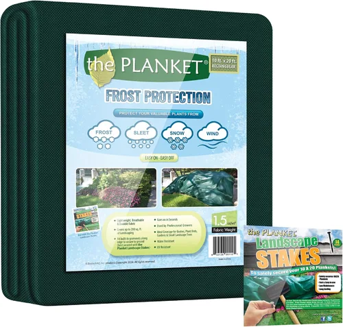 Miniatura 4 de the Planket 11012 10 x 12 pies Cubierta de protección contra heladas para plantas rectangular de 10 x 12 pies, Verde oscuro