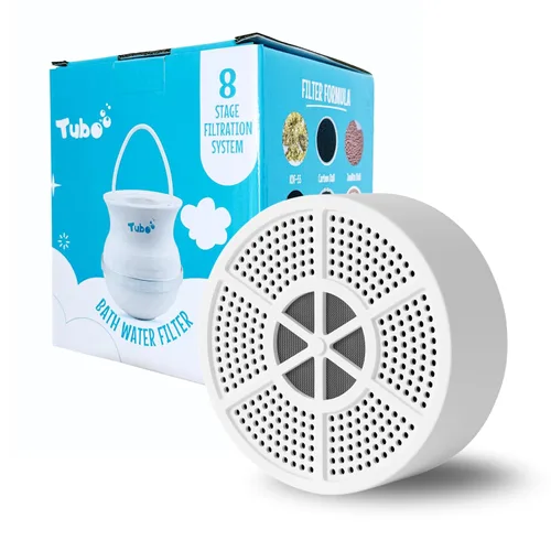 Miniatura 8 de Filtro de Baño Tubo 2.0 - El Filtro de Agua de Baño Original de 8 Etapas para Grifo de Tina - Elimina el 99% del Cloro y Contaminantes - Sin BPA