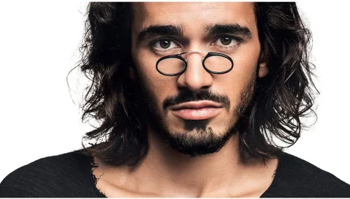 Miniatura 6 de REAVEE Paquete de 2 lentes de lectura con clip de nariz sin brazos para hombres y mujeres, sin sienes, delgados y compactos, ultra delgados con mini