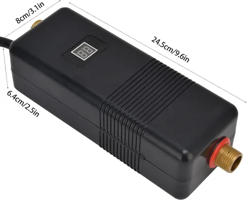 Miniatura 6 de Calentador de agua eléctrico sin tanque de 3 KW, calentador de agua caliente pantalla digital, mini calentador de agua caliente instantáneo