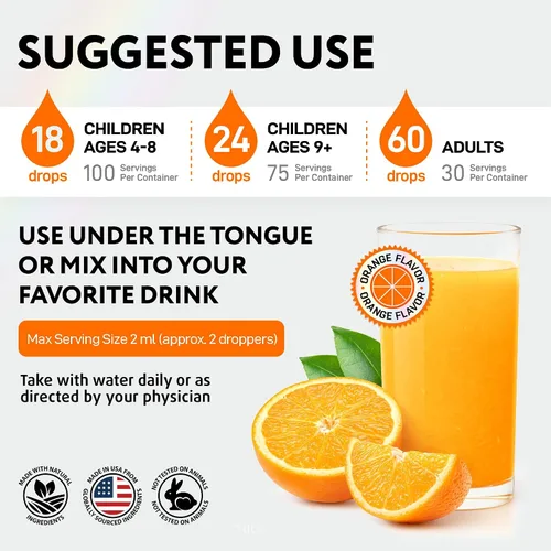 Miniatura 3 de Vitamina líquida D3 10000 UI (250 mcg) – Gotas de vitamina D orgánica USDA para adultos y niños – Vit D3 con aceite MCT para una mejor absorción