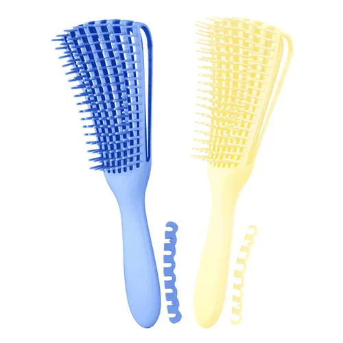 Miniatura 17 de Cepillo para el cabello, cepillo desenredante para cabello afroamericano/africano texturizado 3a a 4c rizado