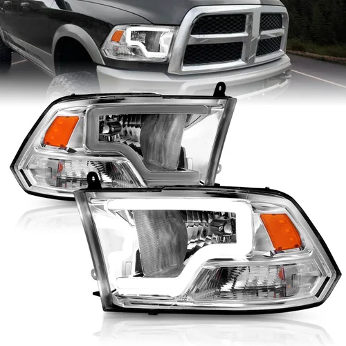 Miniatura 10 de AmeriLite para 2009-2018 Dodge Ram 1500 2500 3500 Camion Faros LED de Barra Negros de Reemplazo, Pareja - Lado del Conductor y del Pasajero