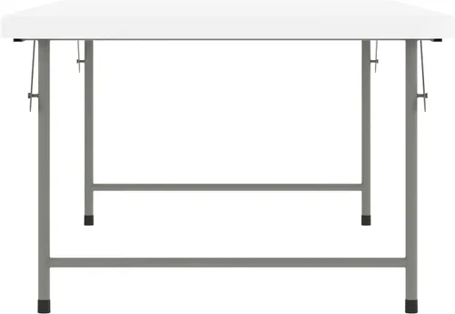 Miniatura 8 de EMMA + OLIVER Mesa de actividades plegable de plástico blanco granito para niños de 4.93 pies - Mesa de juego