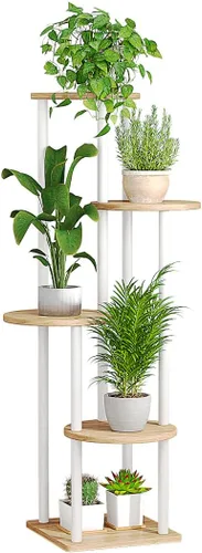 Miniatura 11 de AZERPIAN - Soporte para plantas de 3 niveles, estante de metal para plantas de interior, para múltiples plantas, soportes de esquina para flores