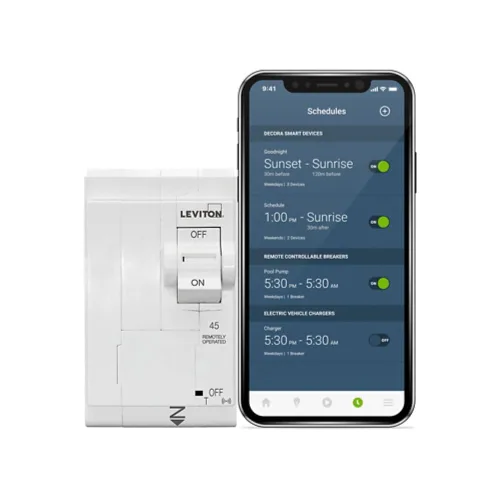 Miniatura 22 de Leviton Disyuntor inteligente de 2ª generación con control remoto, GFCI, 1 polo, 20 amperios, 120 voltios, clasificación de interrupción de 10kA