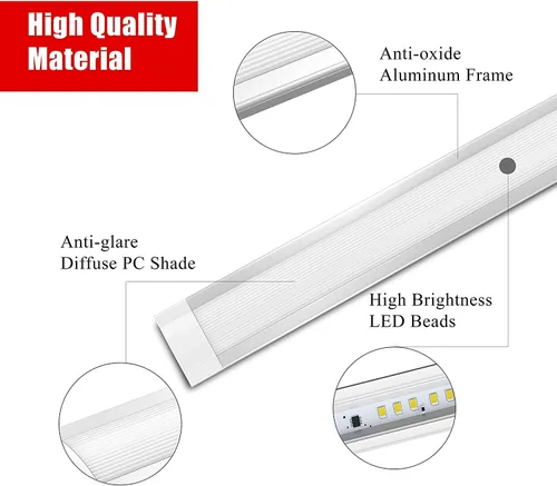 Miniatura 3 de MYPLUS Iluminación LED para debajo del gabinete, kit de barra de luz LED de 12 pulgadas con blanco cálido de 1260 lúmenes, 14 W, luz LED de encimera