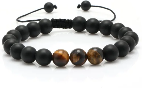Miniatura 2 de JoycuFF Pulsera de ojo de tigre para hombre, regalo de aniversario, cumpleaños, día del padre, regalo de Navidad para novio, papá, hijo, esposo