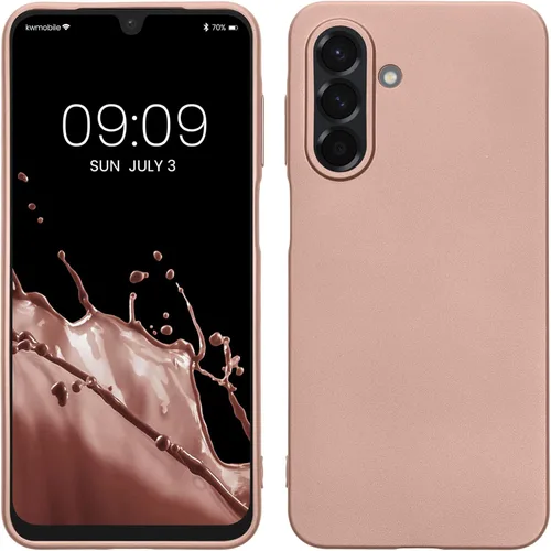 Miniatura 217 de kwmobile Funda compatible con Samsung Galaxy A23 4G / 5G - Funda de silicona TPU metálica suave y delgada - Rojo oscuro metálico