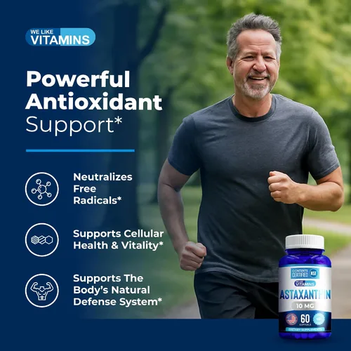 Miniatura 4 de We Like Vitamins Astaxantina 10 mg Softgel – Suplementos de astaxantina altamente potentes de Haematococcus Pluvialis – Mejora los ojos
