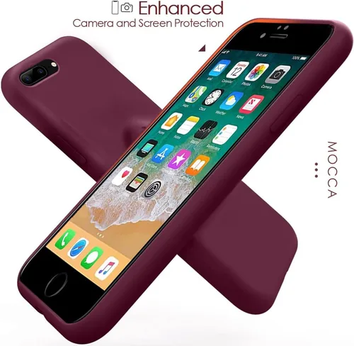 Miniatura 7 de MOCCA - Funda protectora con soporte de anillo, forro de microfibra supersuave y antiarañazos, de cuerpo completo y a prueba de golpes para iPhone 7