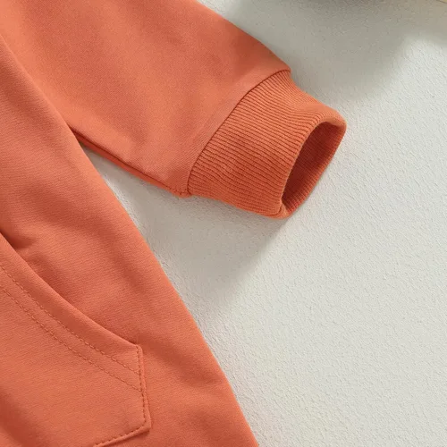 Miniatura 6 de Ropa de bebé recién nacido, con capucha, de manga larga, con cremallera, para otoño e invierno