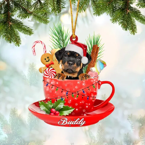 Miniatura 94 de Alaskan Malamute - Adorno acrílico personalizado para perro en taza, adorno de Navidad personalizado para perro 2023, decoración de árbol