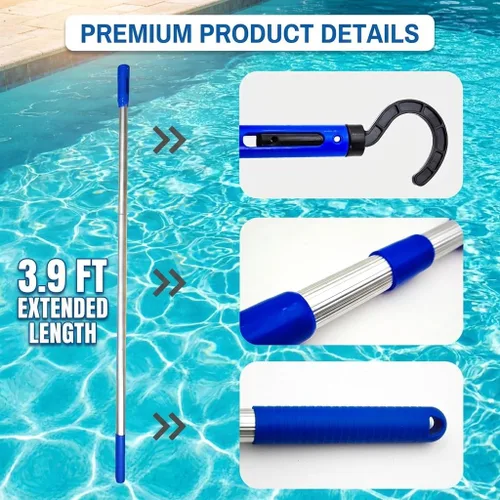 Miniatura 2 de Gancho para todos los limpiadores robóticos de piscinas con poste de piscina, gancho de accesorios personalizado para robot aspirador de piscina