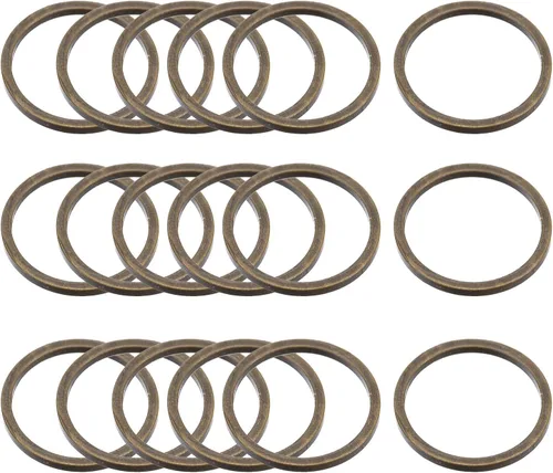 Miniatura 12 de MECCANIXITY Aretes redondos con cuentas, anillos de eslabones circulares para hacer joyas bronce