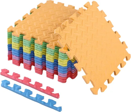 Miniatura 13 de Shihanee 16 piezas de baldosas de espuma para suelo de bebé de 11.81 x 11.81 pulgadas, alfombrillas de espuma para suelo, alfombrillas de juego a
