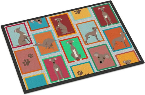 Miniatura 115 de Caroline's Treasures MLM1149MAT - Felpudo rojo Border Collie de 18 x 27 pulgadas, para interiores y exteriores, para entrada, antideslizante, Border