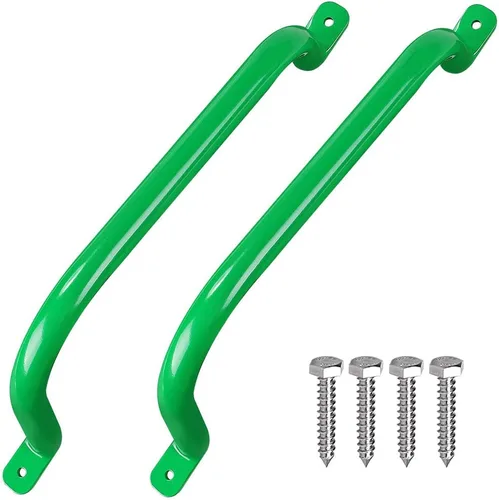 Miniatura 2 de Mango de seguridad de metal de 17 pulgadas para patio de recreo (juego de 2), barra de seguridad para columpios al aire libre, asas de juego