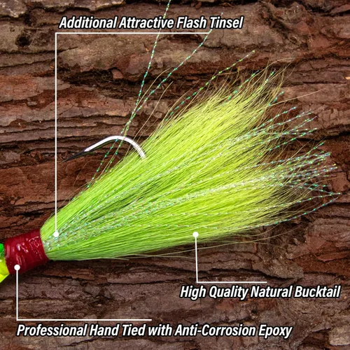 Miniatura 3 de Alwonder Paquete de 5 plantillas de cola de cubo para el cabello, señuelos de pesca de agua salada, pesca de agua dulce, señuelos de pesca de surf