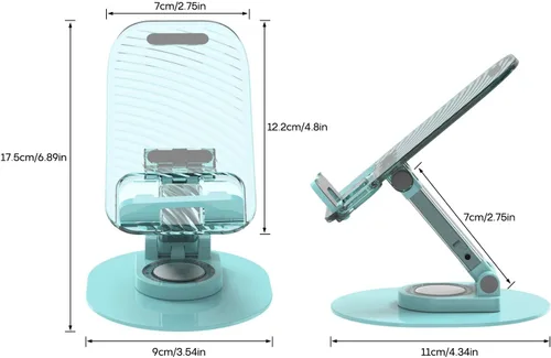 Miniatura 9 de Soporte plegable para teléfono de escritorio, soporte para teléfono en el escritorio compatible con iPhone 15, 14, 13 Pro Max Mini, adecuado