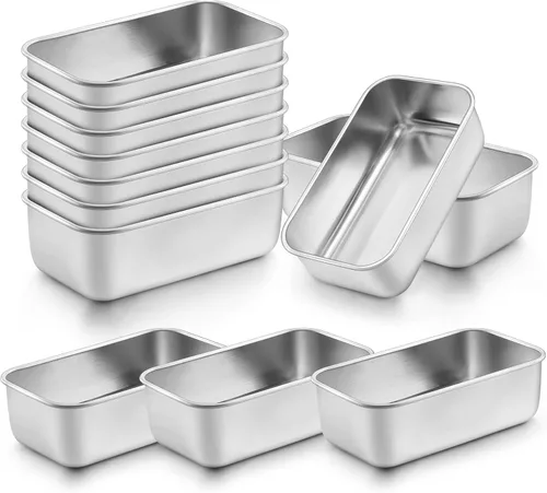 Miniatura 25 de Onader Molde para pan para hornear, sartén profunda de acero inoxidable de 9 x 5 pulgadas
