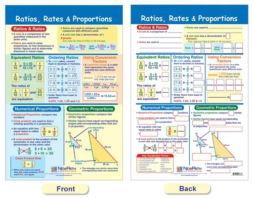 Miniatura 8 de NewPath Learning Gráficos de tablón de anuncios de proporciones, decimales y porcentajes, juego/7 – laminado, de doble cara, a todo color, 12 x 18